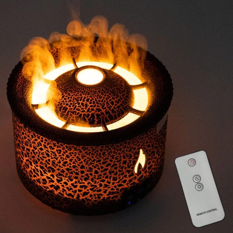 Humidificateur d'huiles essentielles ultrasonique créatif - Volcan Aromathérapie - Brume Jellyfish - Flamme Air - Diffuseur humidificateur