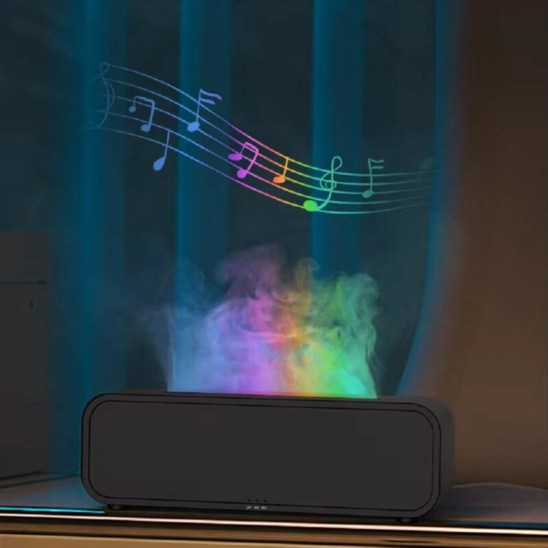 Diffuseur huile essentielle 2024 New Flame avec télécommande - Aromathérapie, bien-être, musique et lumière - USB, changement de couleur – Image 5